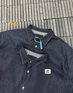 Prada Collared Loose Long-Sleeved Denim Jacket