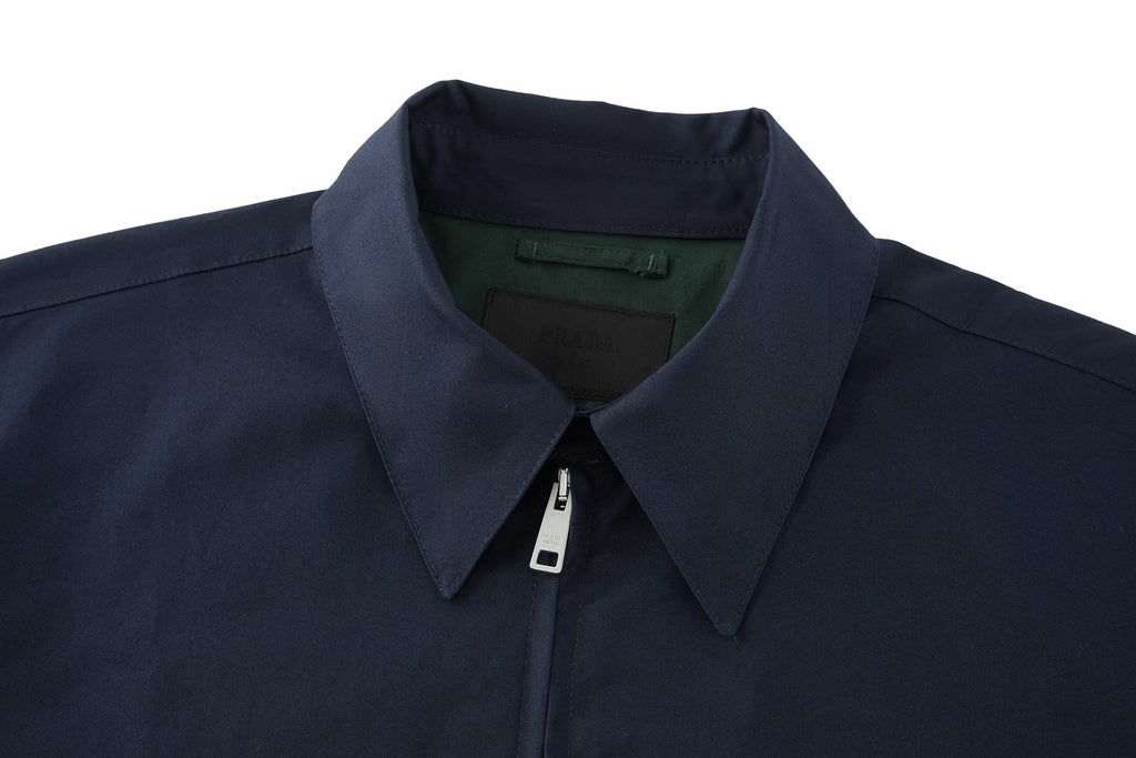 Prada Embroidered Logo Zipper Executive Jacket