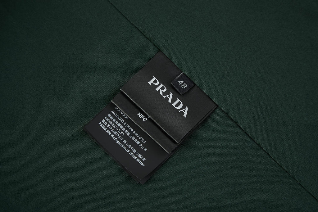 Prada Embroidered Logo Zipper Executive Jacket