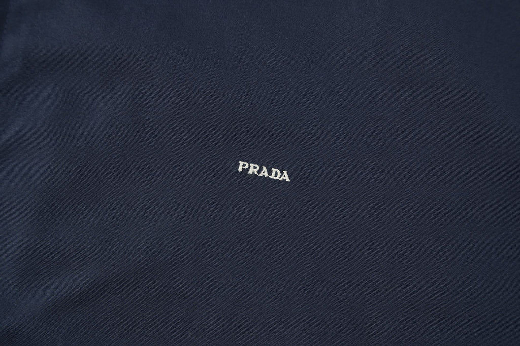 Prada Embroidered Logo Zipper Executive Jacket