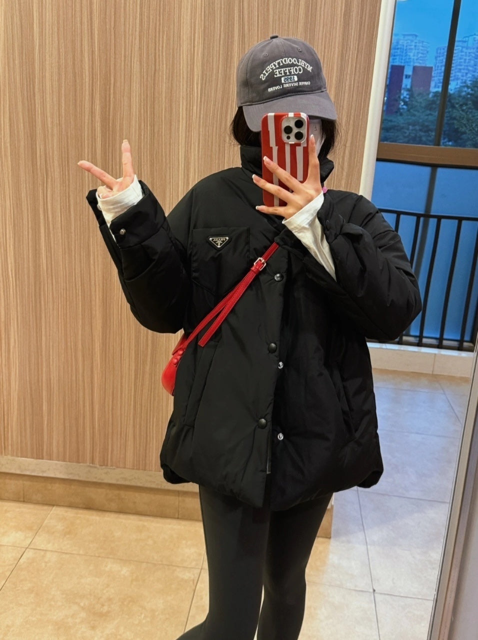 Prada Logo Single-Breasted Long-Sleeve Jacket