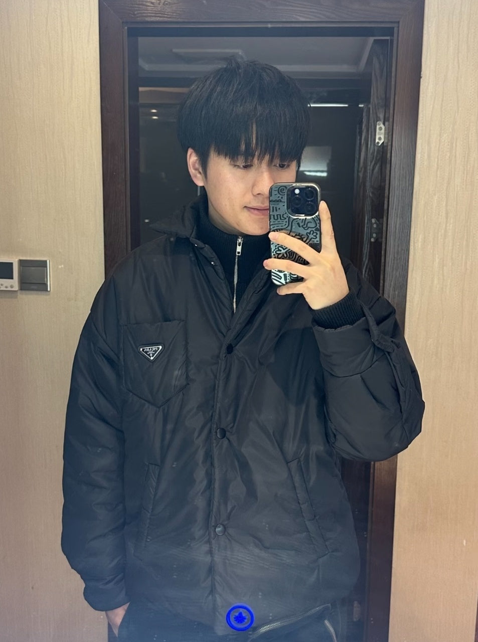 Prada Logo Single-Breasted Long-Sleeve Jacket