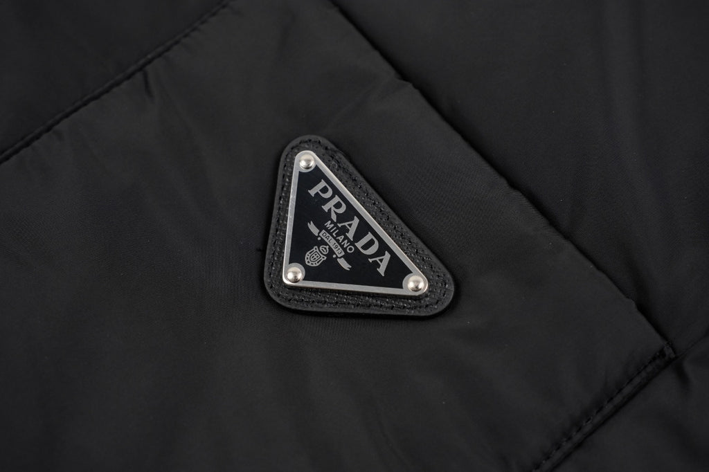 Prada Logo Single-Breasted Long-Sleeve Jacket