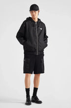 Prada Triangle Logo Reversible Hooded Jacket