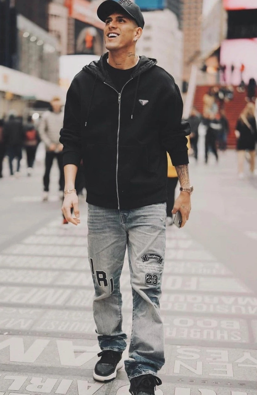 Prada Triangle Logo Reversible Hooded Jacket