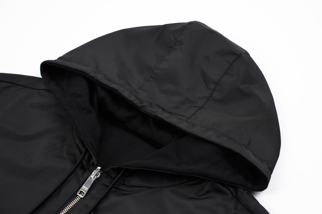 Prada Triangle Logo Reversible Hooded Jacket
