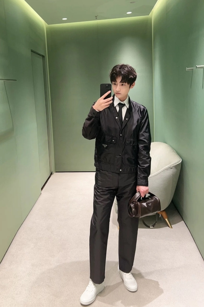 Prada Double Pocket Triangle Logo Jacket