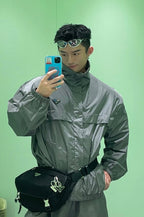 Prada Triangle Logo Lightweight Stand Collar Jacket