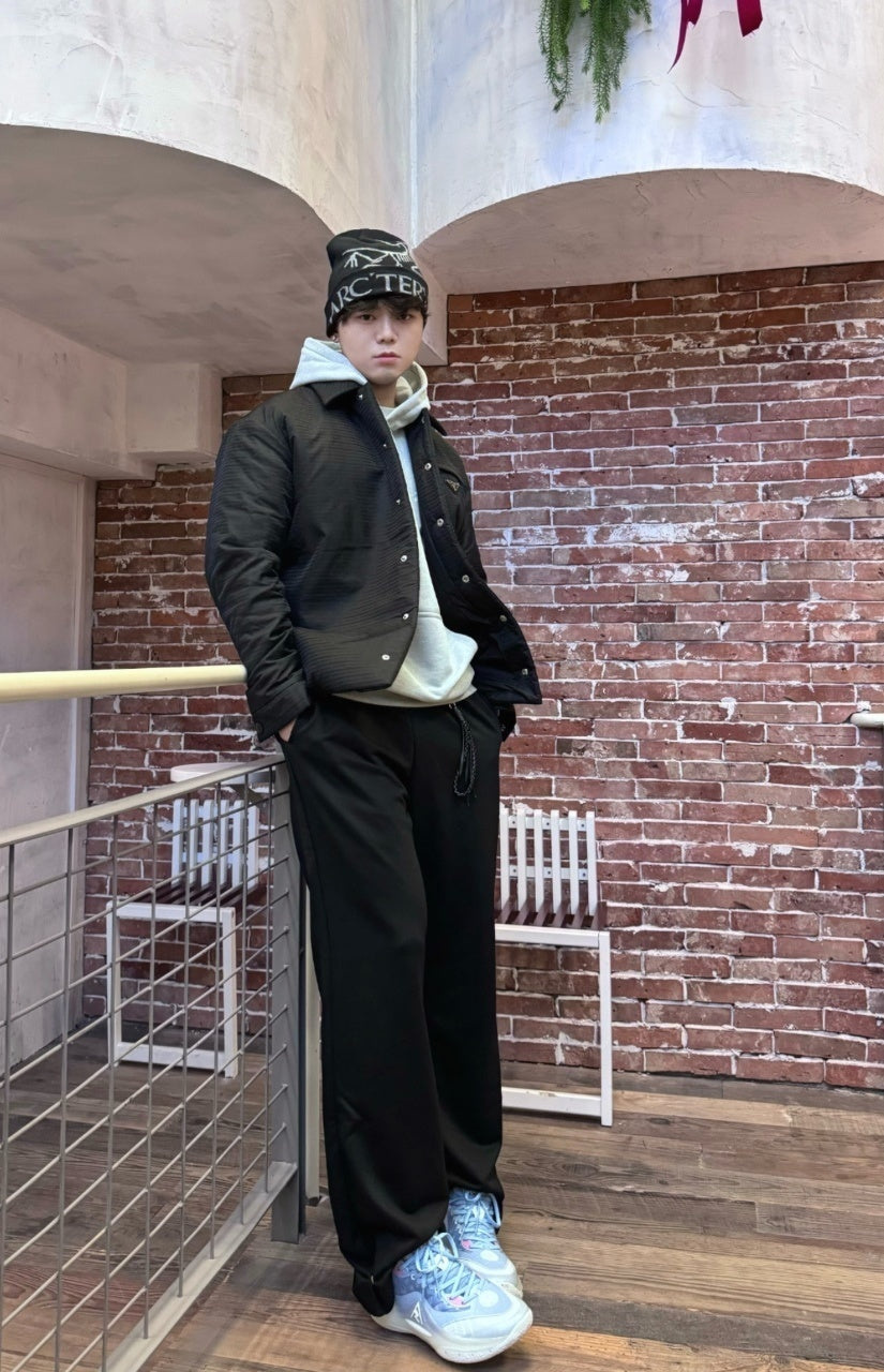 Prada Triangle Logo Jacquard Cotton Jacket