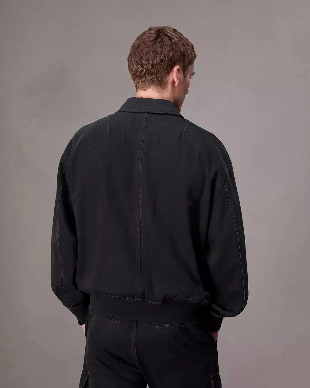 Prada Distressed Cotton Jacket with Triangular Leather Label