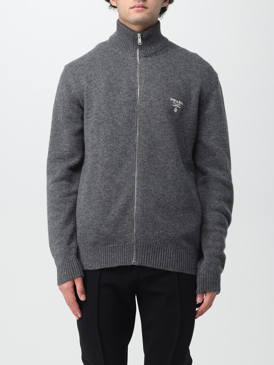 Prada Old Money Wool Zip-Up Cardigan Jacket