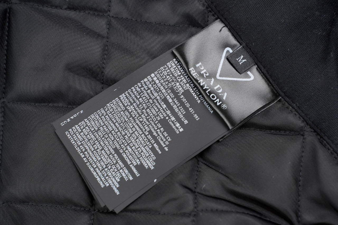 Prada Regenerated Nylon Patchwork Baseball Jacket