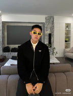 Prada Velvet Triangle Coat