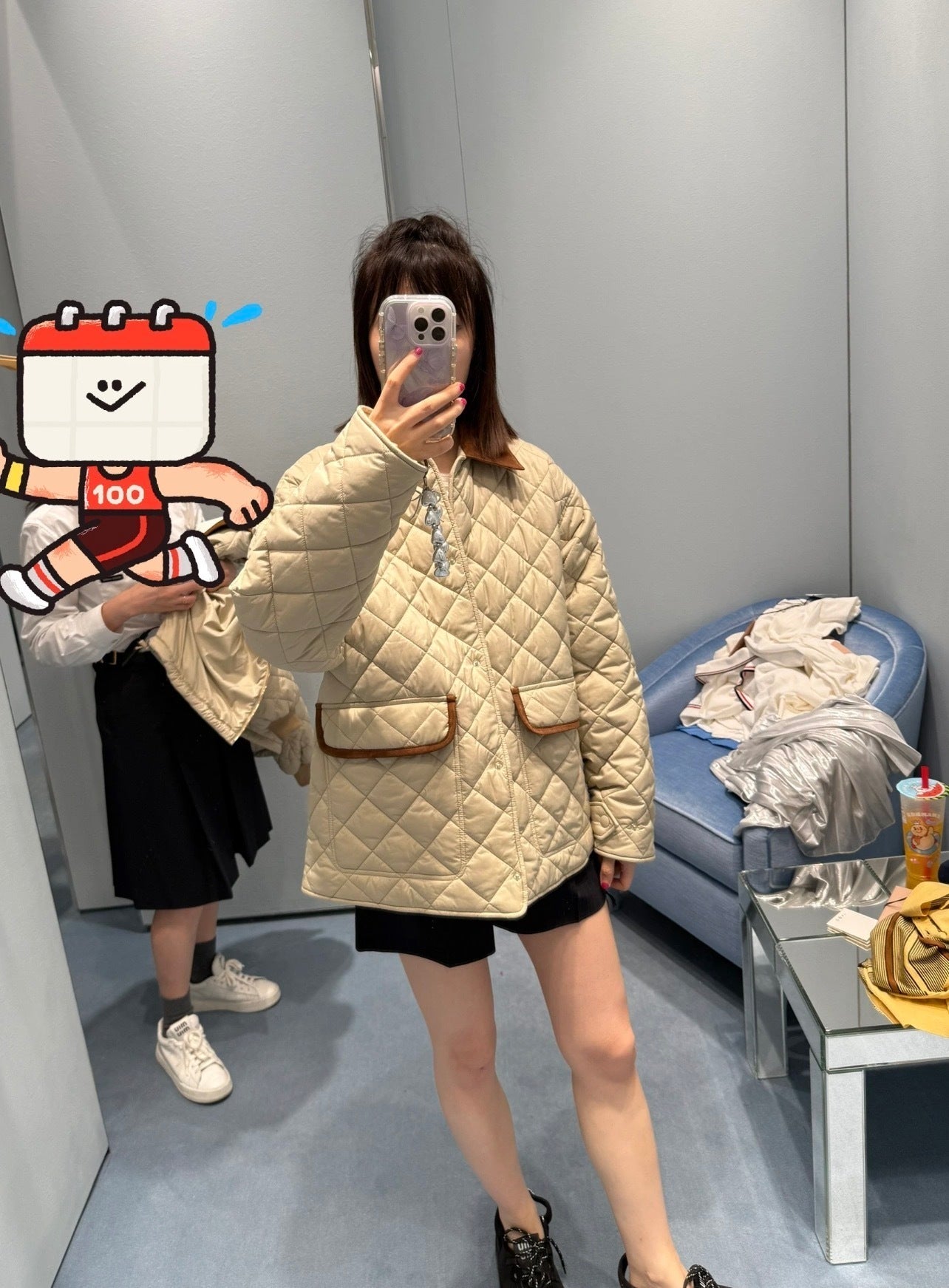 Miu Miu 25FW Diamond Quilted Cotton Jacket