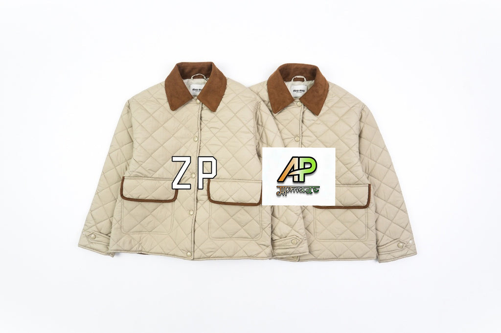 Miu Miu 25FW Diamond Quilted Cotton Jacket