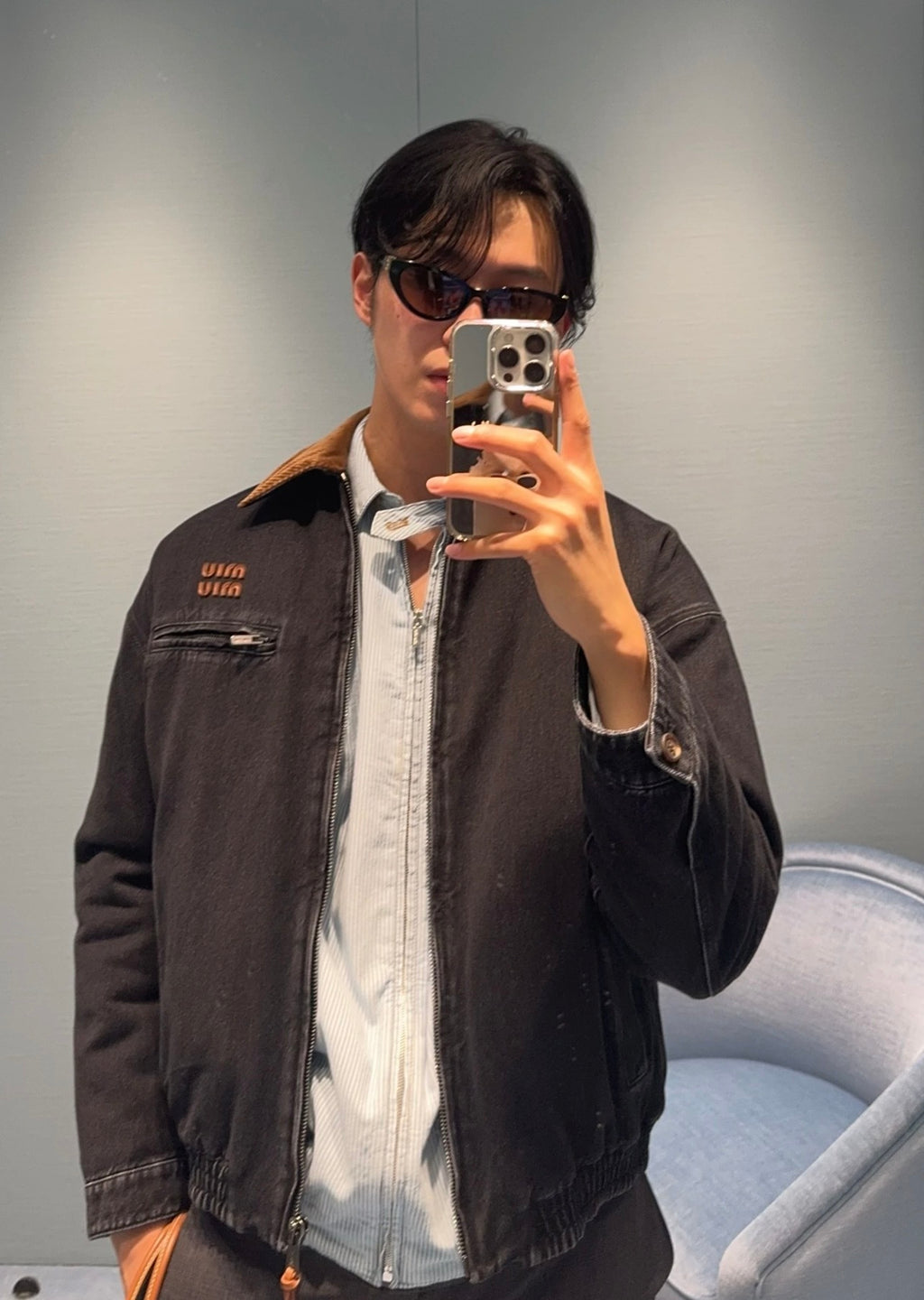 Miu Miu Small Label Denim Cotton Jacket