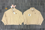 Miu Miu Solid Color Lapel Zip-Up Logo Long-Sleeved Jacket