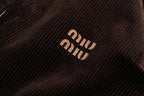 Miu Miu Letter Embroidery Corduroy Jacket