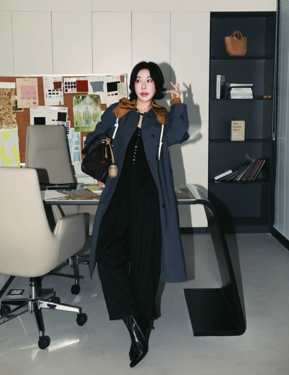 Miu Miu Double-Layer Mohair Trench Coat