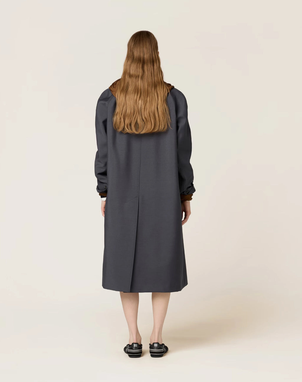 Miu Miu Double-Layer Mohair Trench Coat