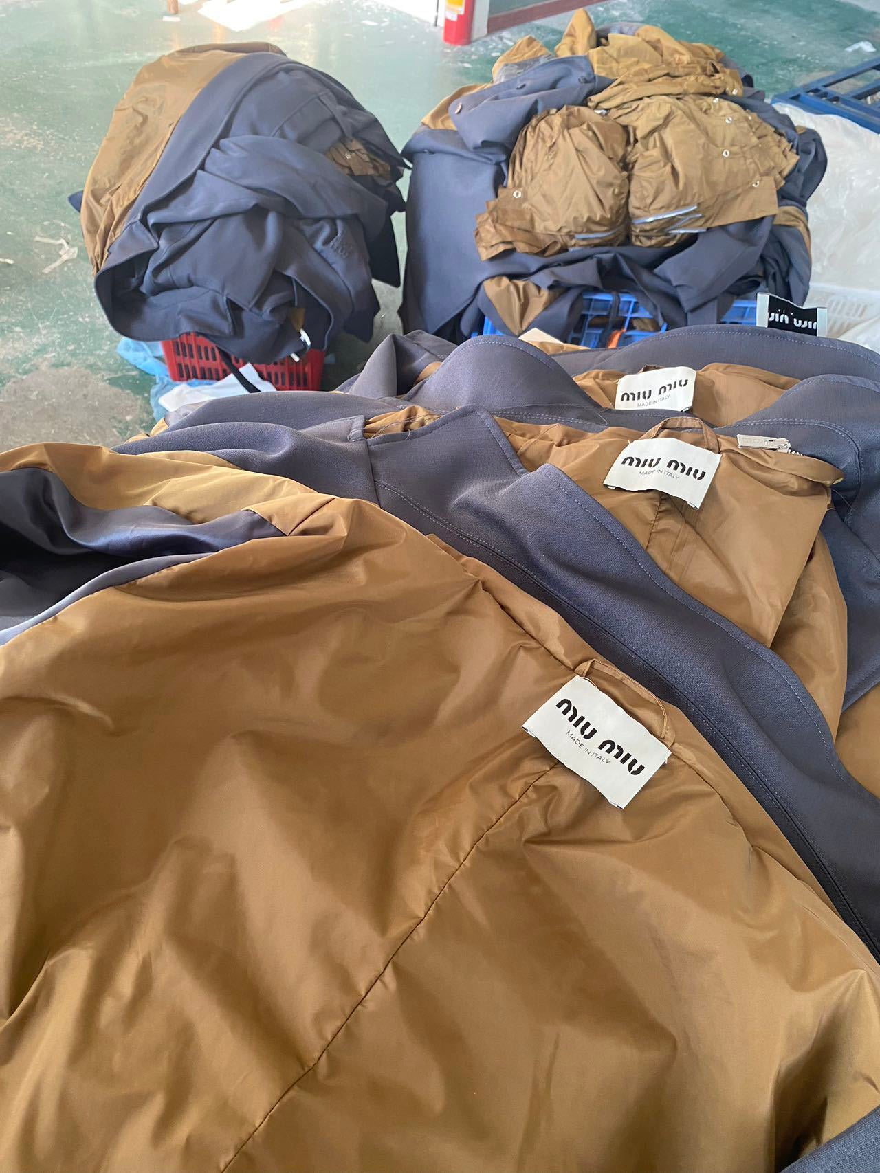 Miu Miu Double-Layer Mohair Trench Coat