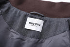Miu Miu Stand-Up Collar Pinstripe Zip-Up Jacket