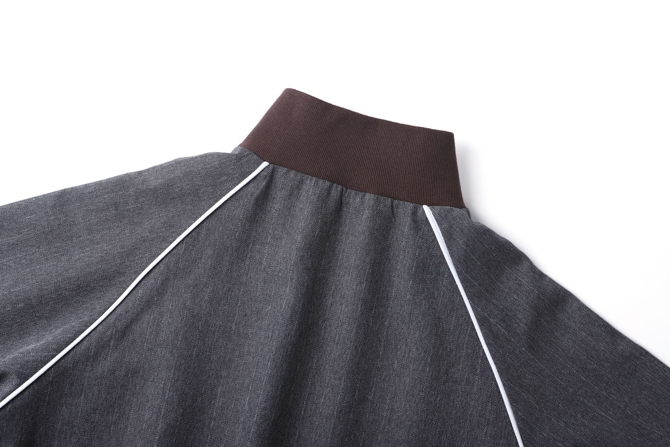 Miu Miu Stand-Up Collar Pinstripe Zip-Up Jacket