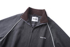 Miu Miu Stand-Up Collar Pinstripe Zip-Up Jacket