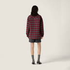Miu Miu Small Checkered Cotton-Padded Jacket