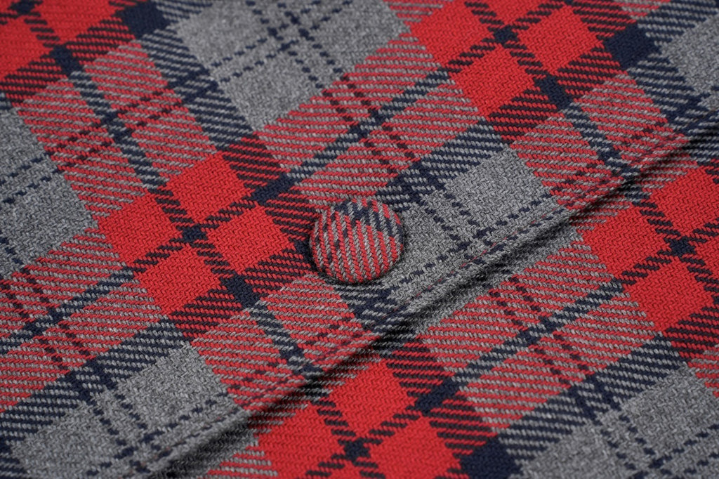 Miu Miu Small Checkered Cotton-Padded Jacket