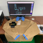 Miu Miu Camel Hair Color-Blocked Jacket