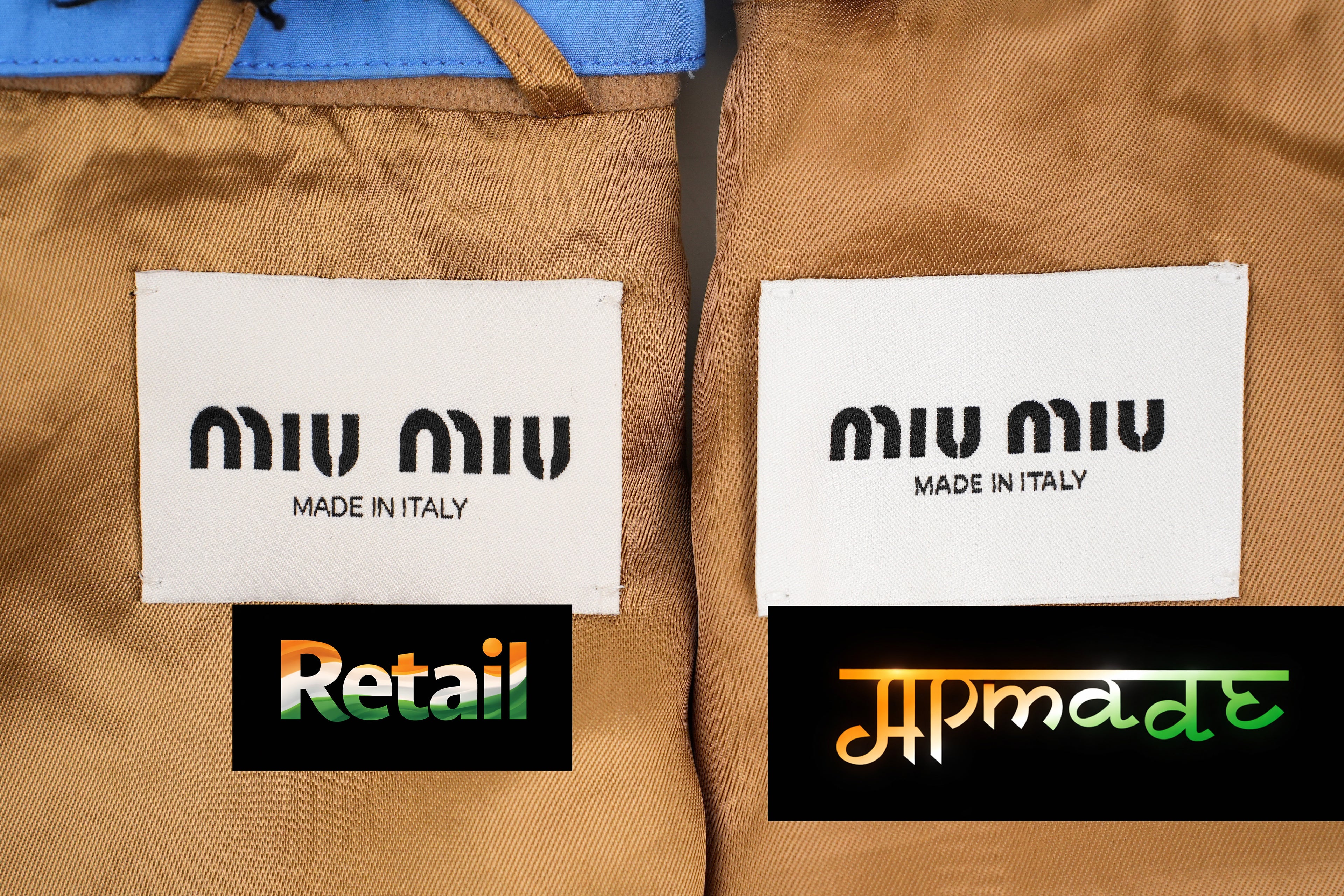 Miu Miu Camel Hair Color-Blocked Jacket