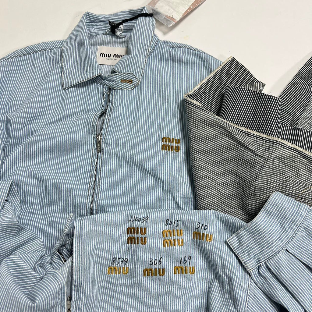 Miu Miu Striped Denim Jacket
