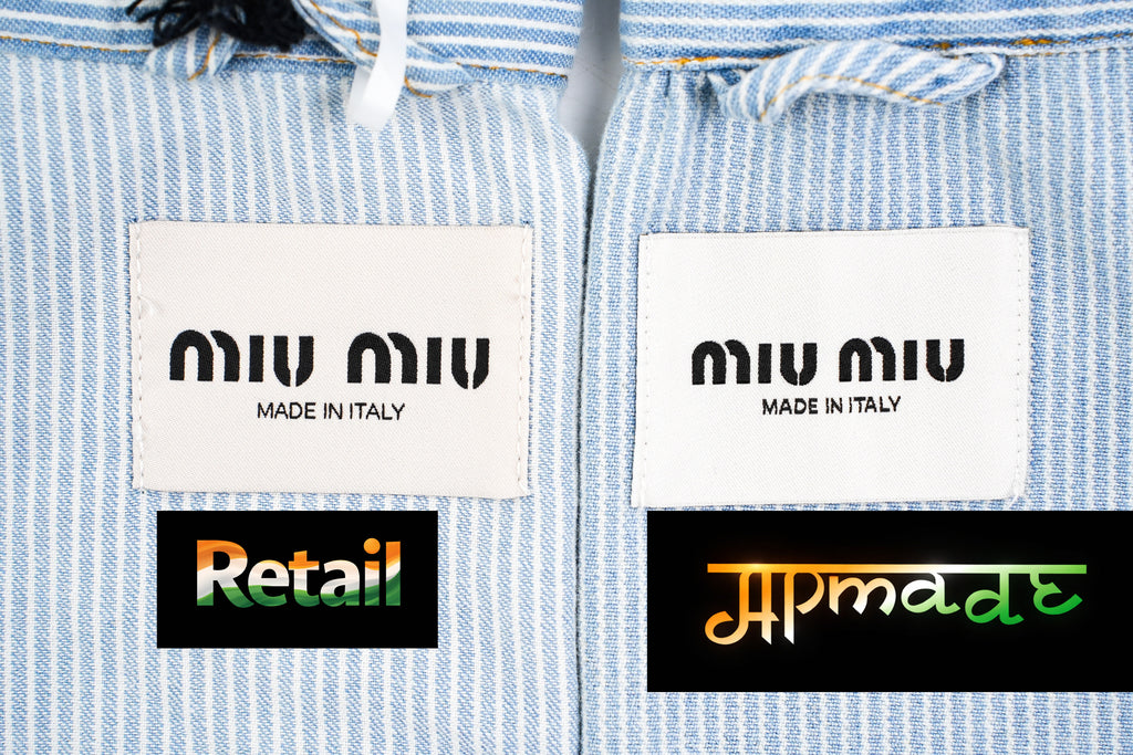Miu Miu Striped Denim Jacket
