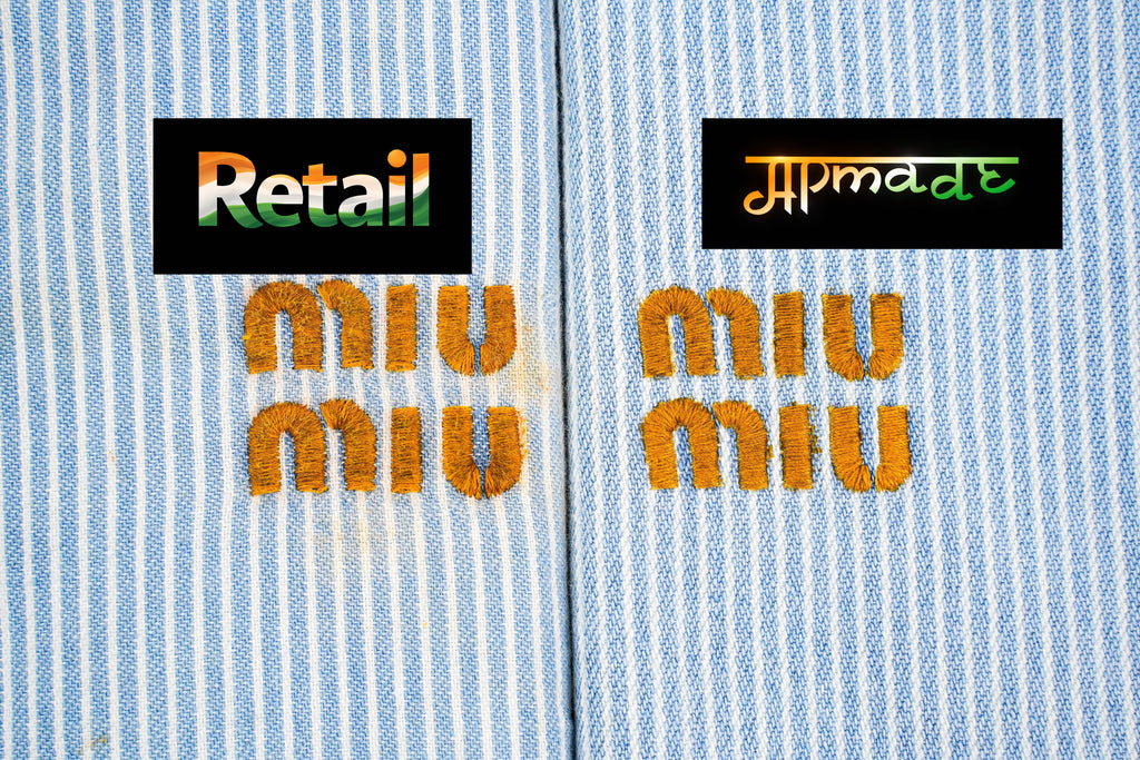 Miu Miu Striped Denim Jacket