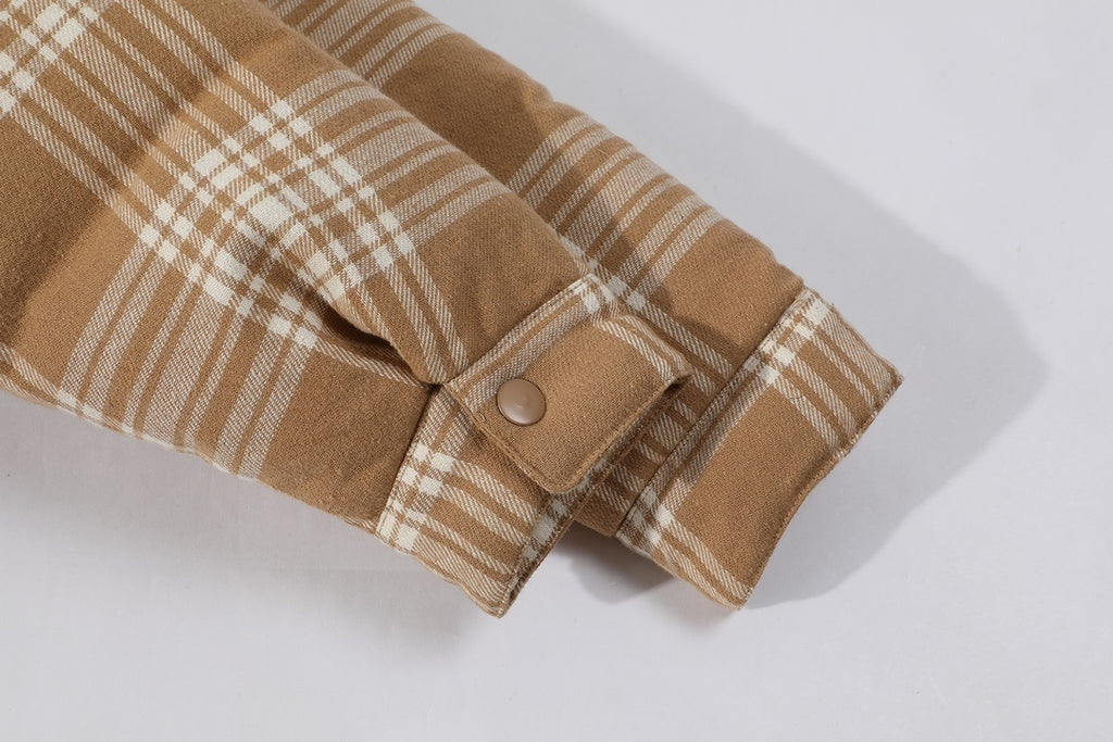 Miu Miu Mid-Weight Plaid Down Jacket