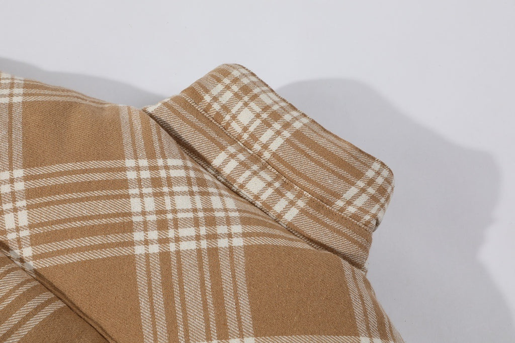 Miu Miu Mid-Weight Plaid Down Jacket