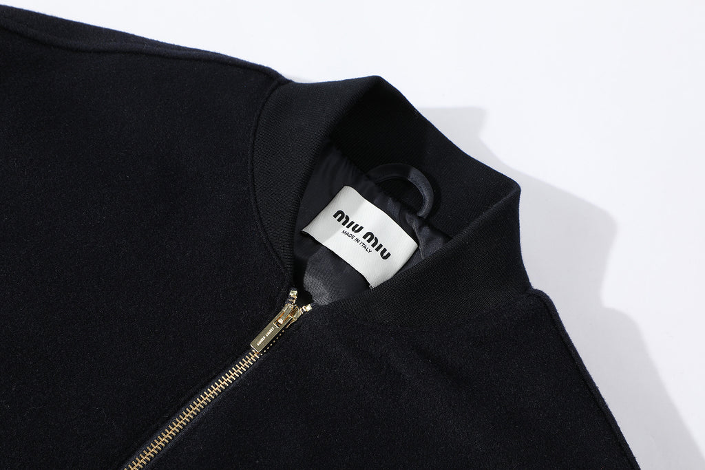 Miu Miu Zippered Long-Sleeved Jacket