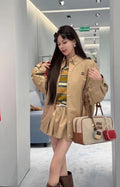 Miu Miu Logo Embroidered Button-Down Jacket