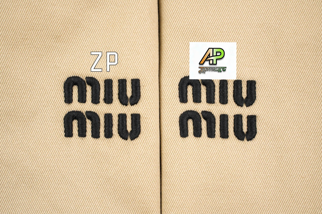 Miu Miu Logo Embroidered Button-Down Jacket