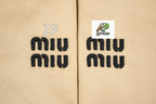 Miu Miu Logo Embroidered Button-Down Jacket