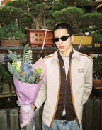 Miu Miu Old-Fashioned Cotton-Linen Blend Jacket