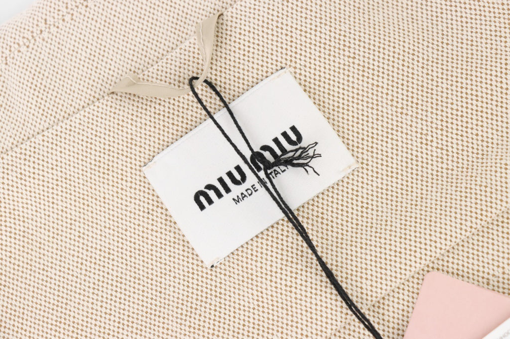 Miu Miu Old-Fashioned Cotton-Linen Blend Jacket