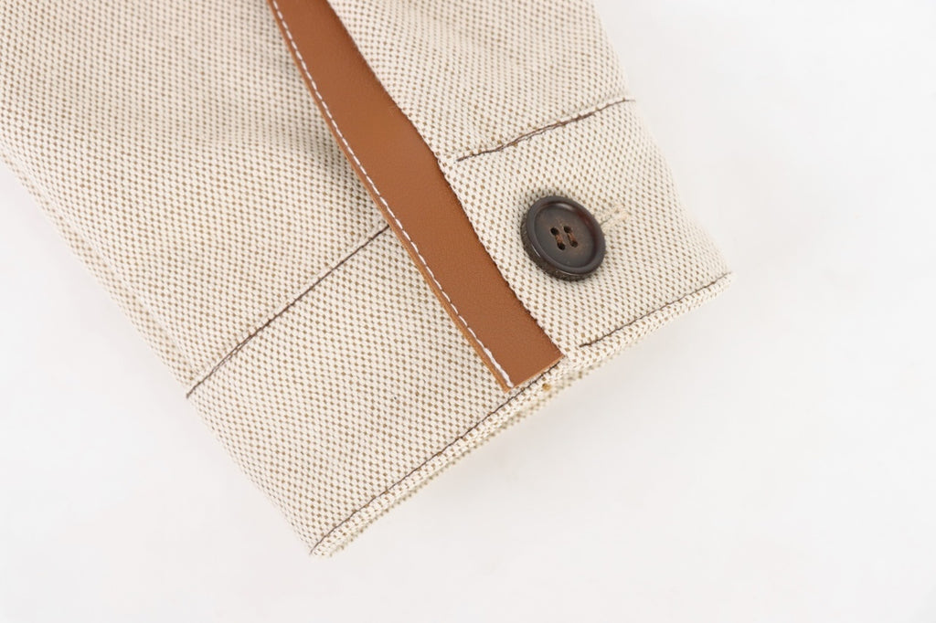 Miu Miu Old-Fashioned Cotton-Linen Blend Jacket