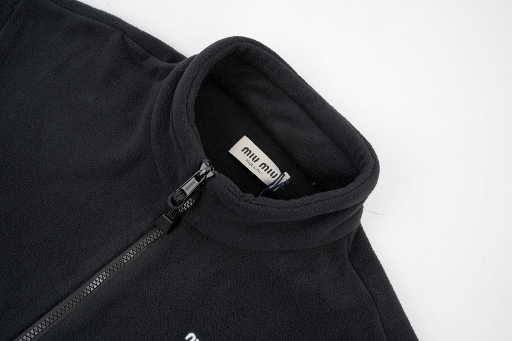 Miu Miu Woven and Dyed Polar Fleece Jacket