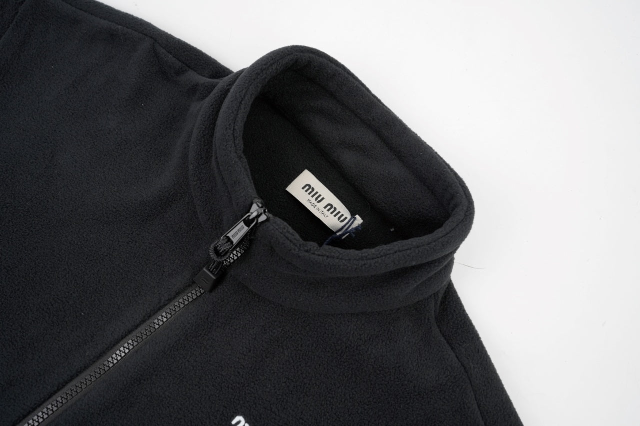 Miu Miu Woven and Dyed Polar Fleece Jacket