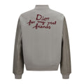 Dior Towel Embroidered Patchwork Leather Baseball Jacket