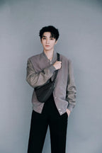 Dior Towel Embroidered Patchwork Leather Baseball Jacket