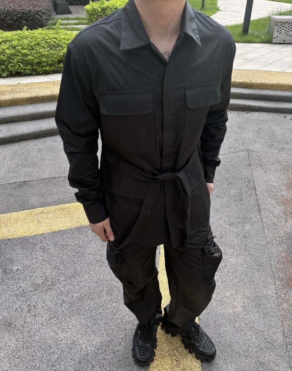Dior CD Four-Pocket Back-Tie Jacket