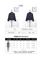 Dior Embroidered Topstitched Denim Stand-Up Collar Jacket